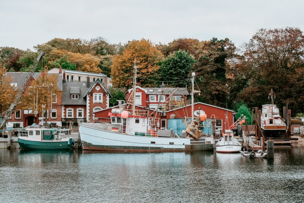 Hafen von Eckernförde mit Fischerbooten