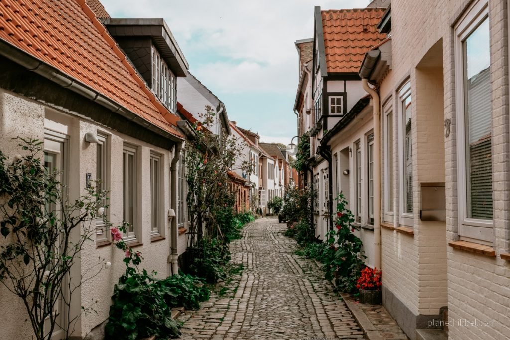 Altstadt von Eckernförde mit bunten Häuschen