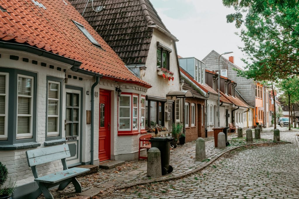 Altstadt von Eckernförde mit bunten Häuschen