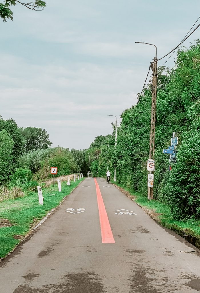 Fahrradwege in der Leie-Region. 